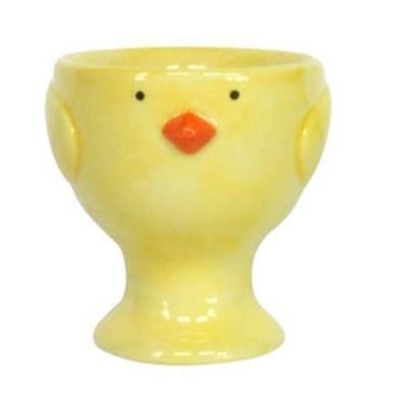 Cute Chick Egg Cup perfect for Easter morning for those Easter eggs. By the designer Gisela Graham who designs unique Easter decorations. (LxWxD) 6x6.5x6.5cm